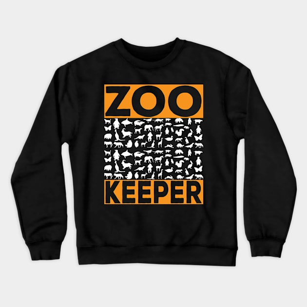 Zoo keeper Zoo Workers Animal Lovers Safari Career with Animal Trainer Gift Crewneck Sweatshirt by BestSellerDesign